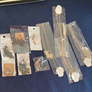 Assorted Jewelry Set with Gold and Silver Tones